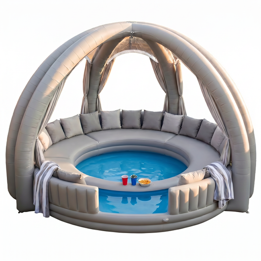 Piscină Lounge Relax cu Foișor Gonflabil